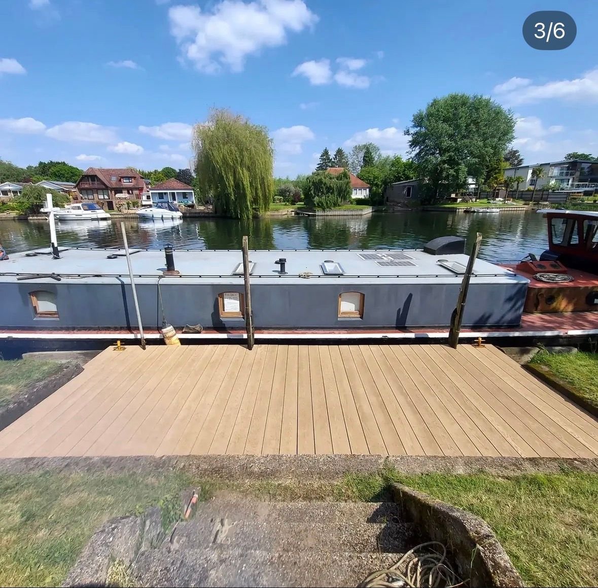 Finished riverside deck