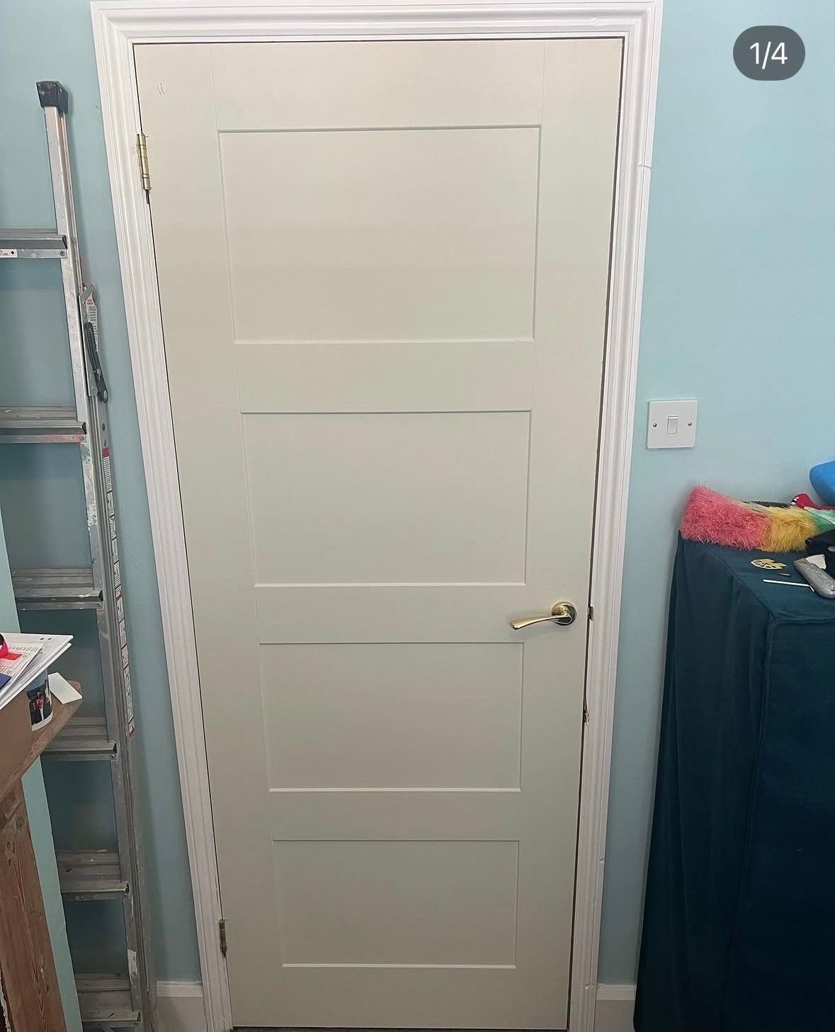 White internal door