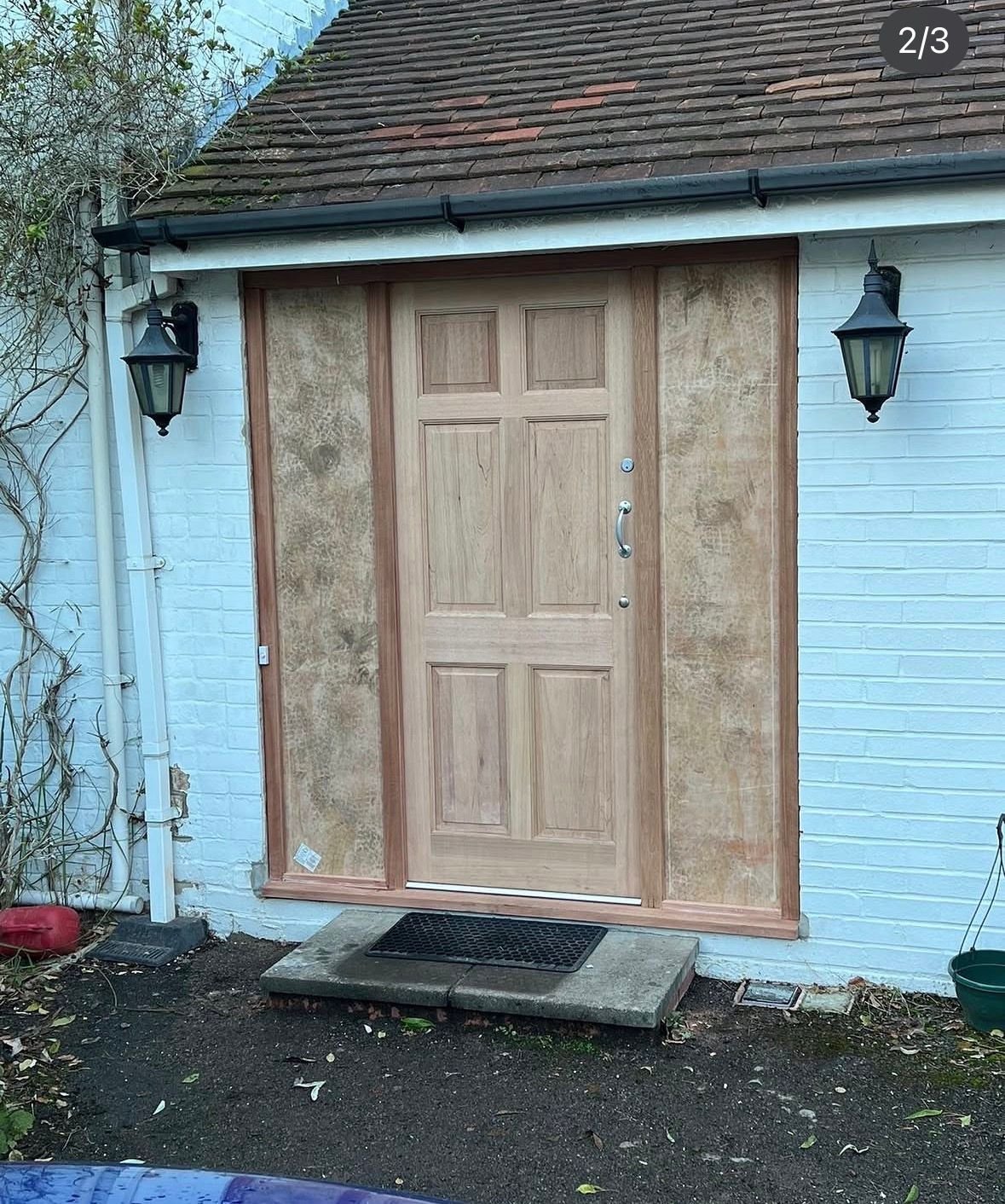 Timber external doors on an outbuilding