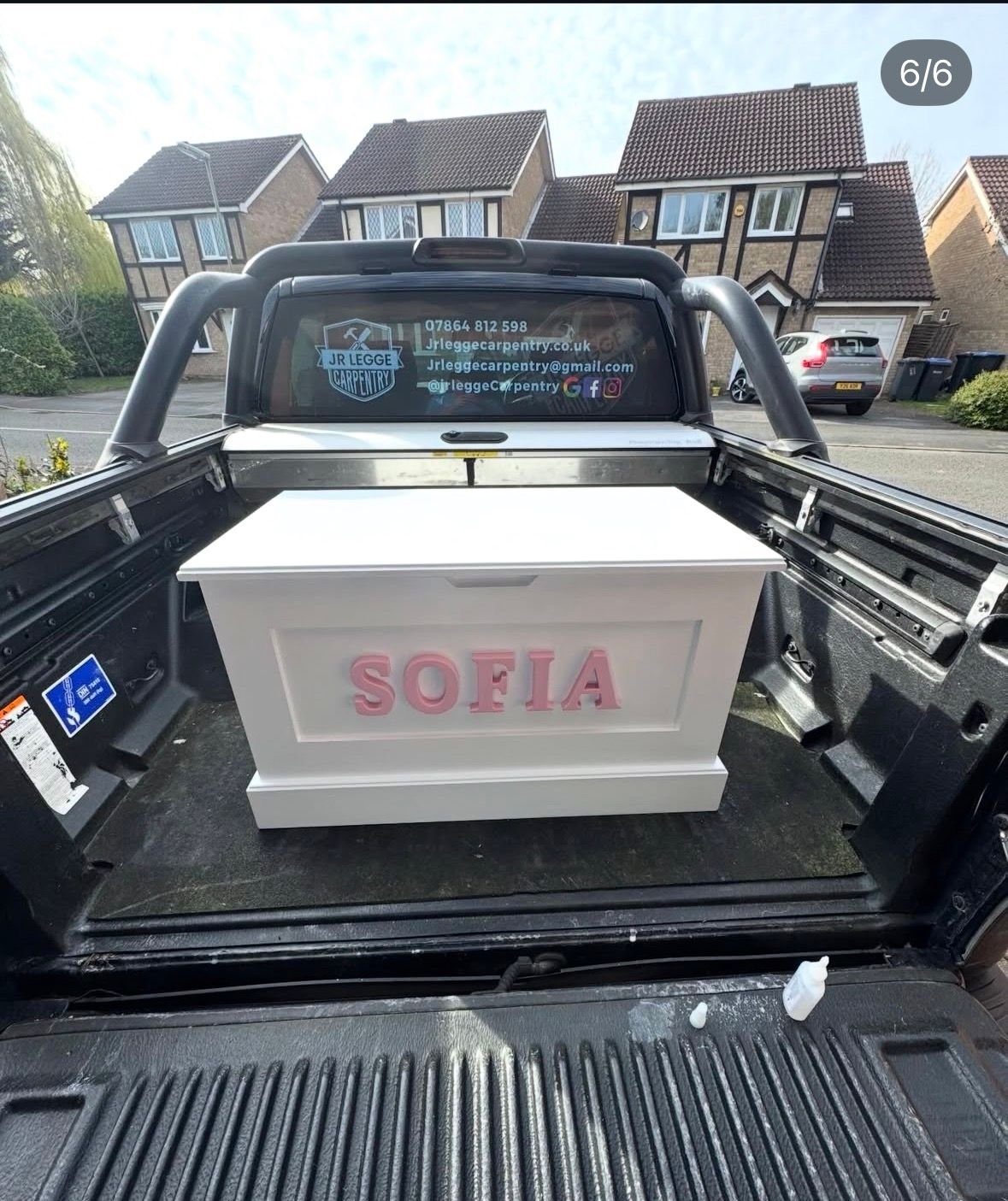 Finished bespoke toy box ready for delivery